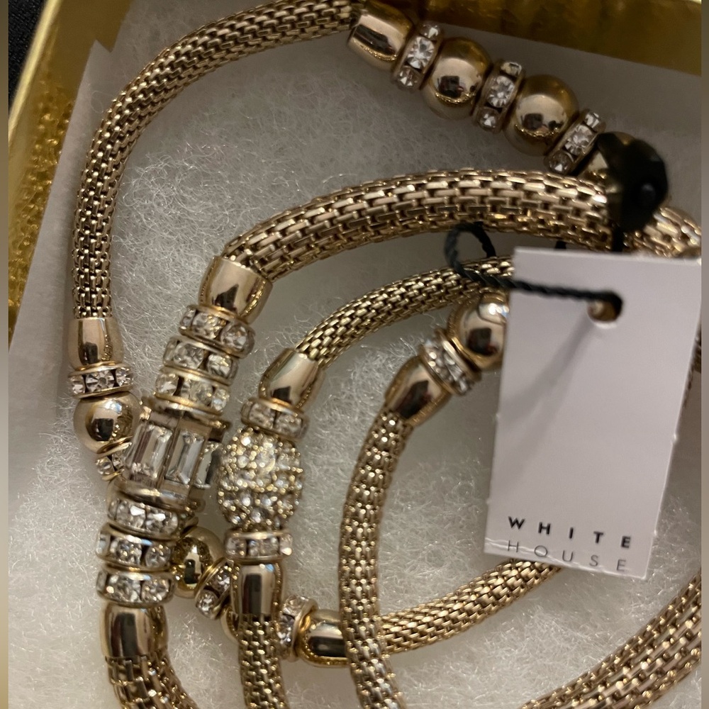 White House Black Market Gold and Sparkle Bracelets - Picture 4 of 5